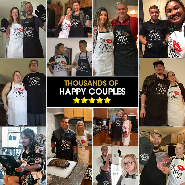 Mr & Mrs Aprons For Happy Couple | Best Bridal Shower Gifts Idea, Wedding Gifts For Couples, Engagement - DELUXY